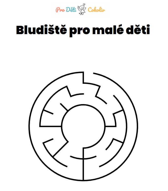 bludiště pro děti - lehké