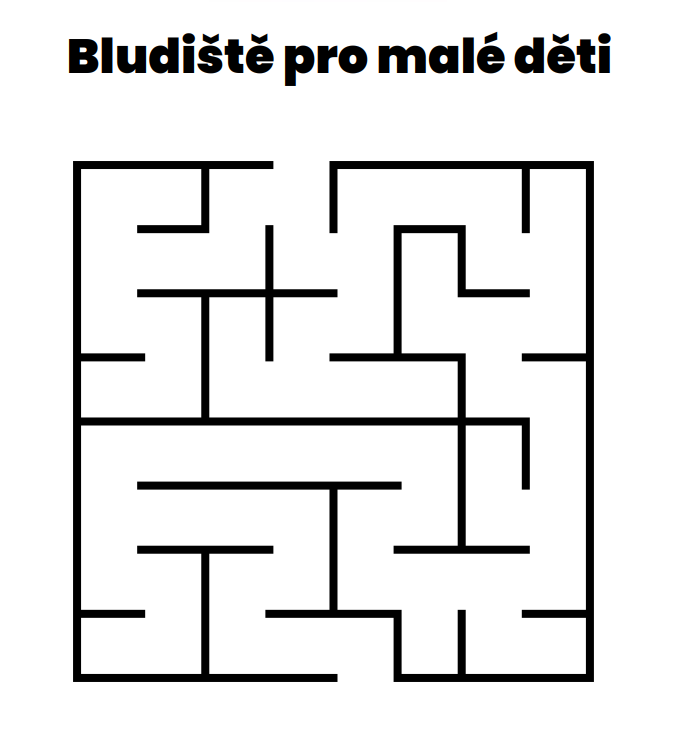 bludiště pro děti - lehké2