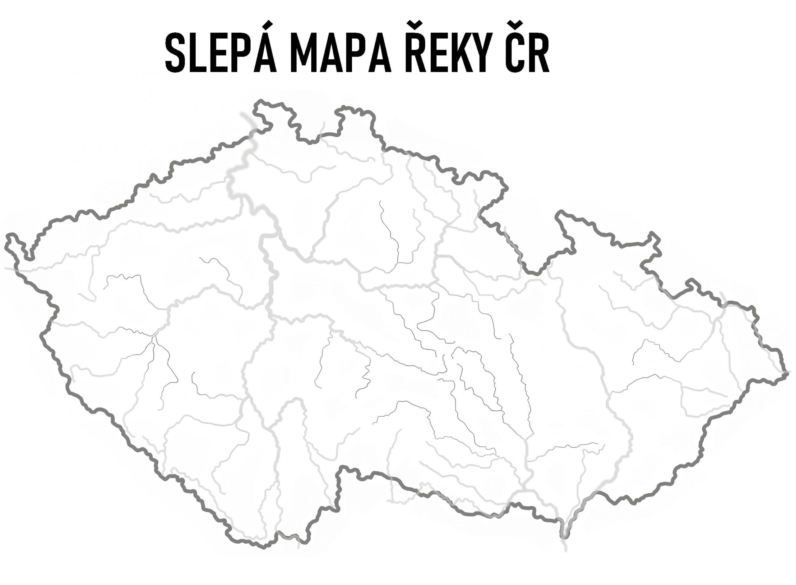 slepá mapa řeky čr