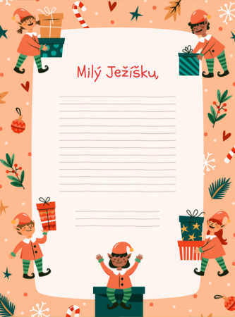 Dopisní papír pro Ježíška