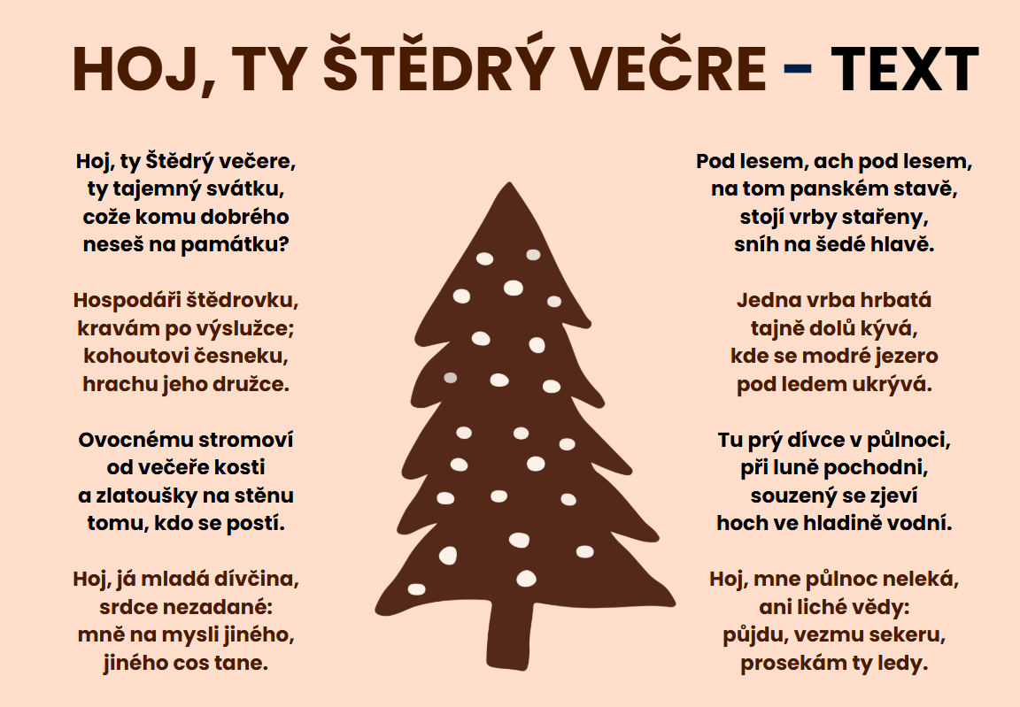 hoj ty štědrý večere text