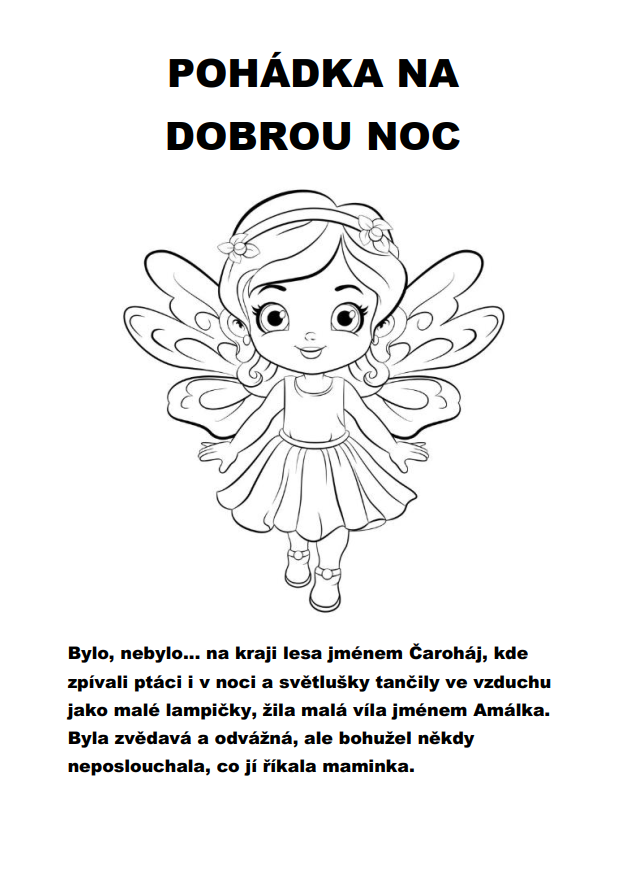 pohádka na dobrou noc text