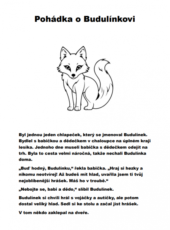 pohádka o budulínkovi text