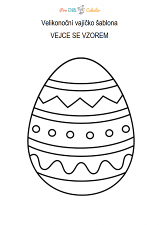 velikonoční vajíčko šablona
