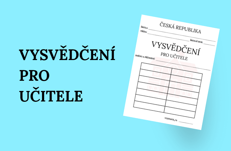 vysvědčení pro školáky