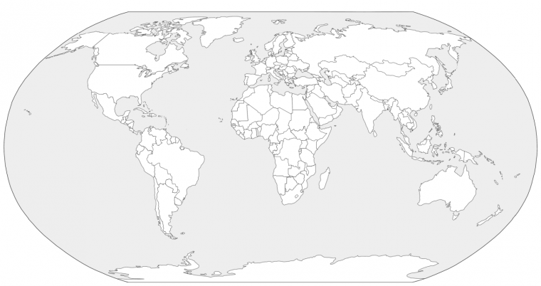 slepá mapa světa