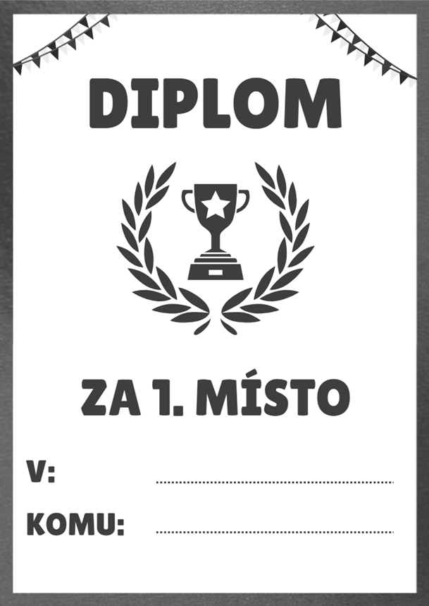 diplom za 1. místo