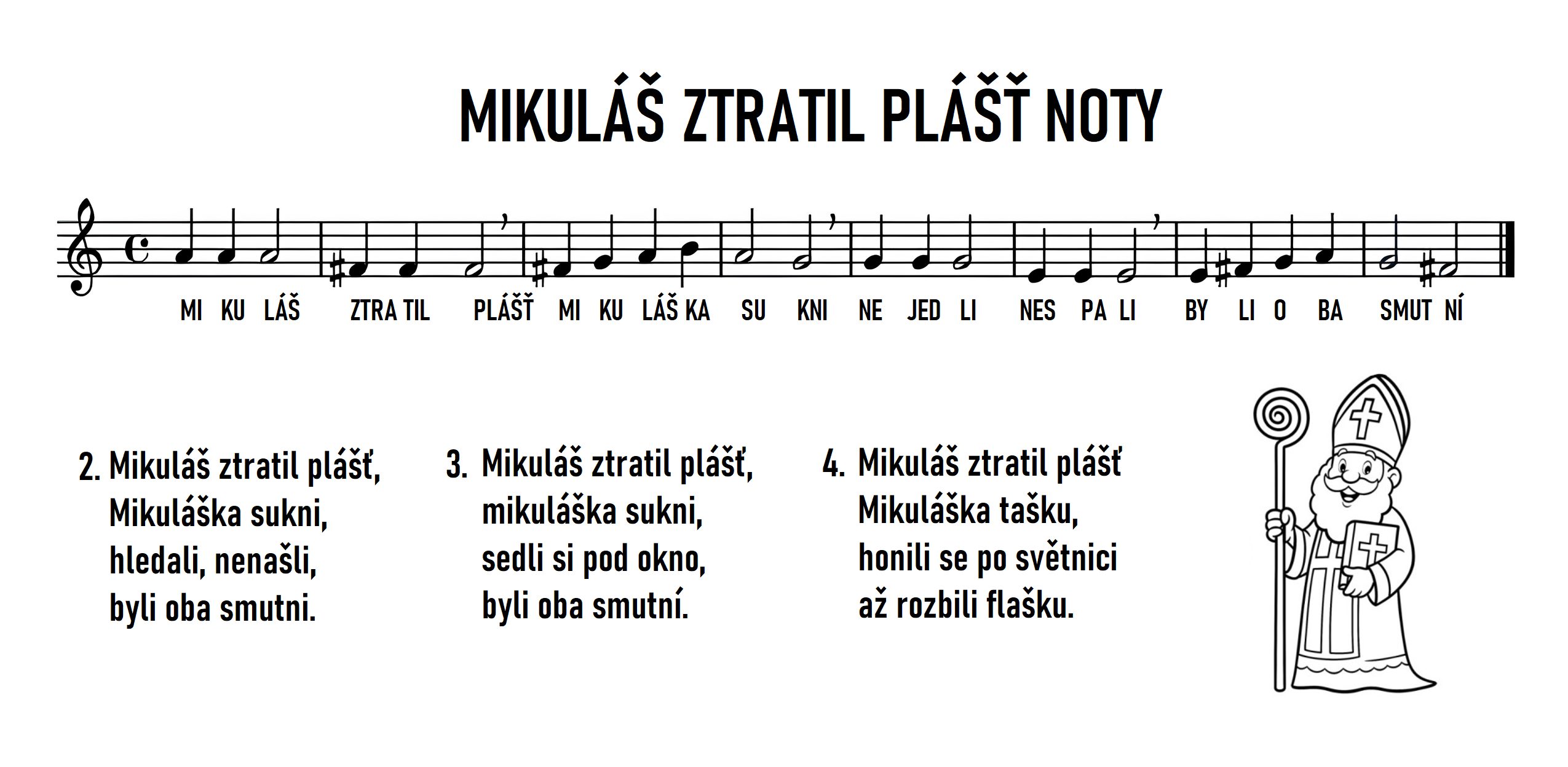 Mikuláš ztratil plášť noty