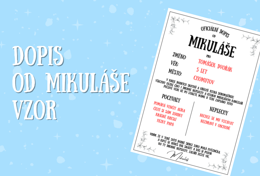 DOPIS OD MIKULÁŠE