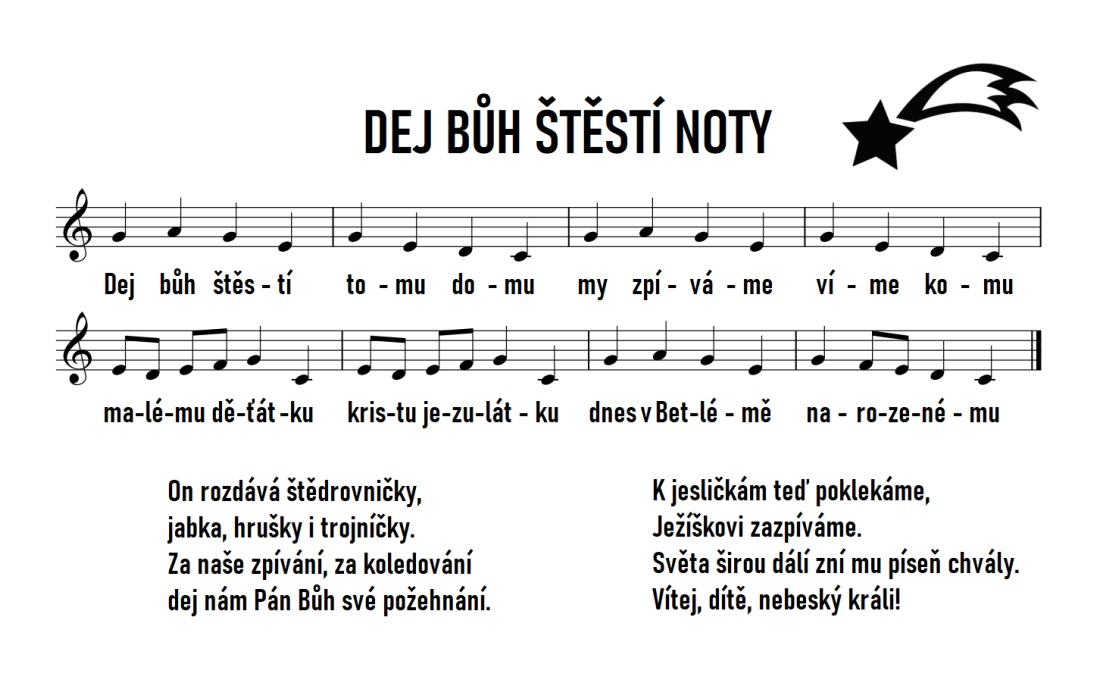 dej bůh štěstí noty