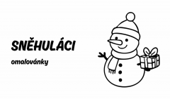 sněhuláci omalovánky