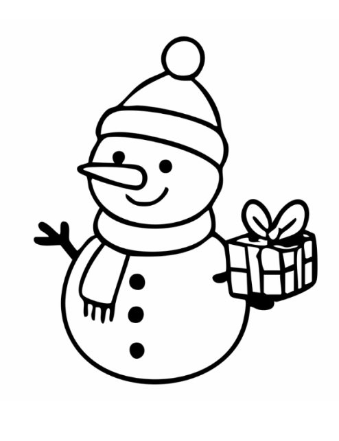 sněhulák omalovánka