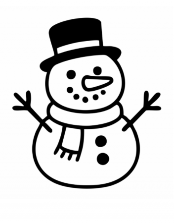 sněhulák omalovánka