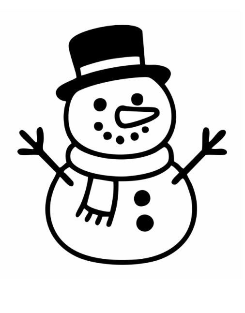sněhulák omalovánka
