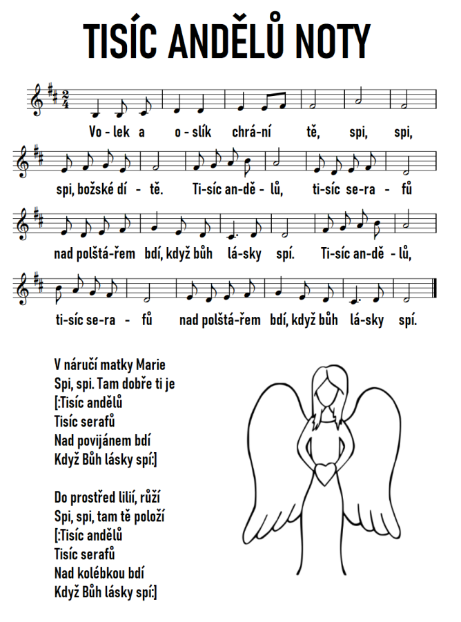tisíc andělů noty