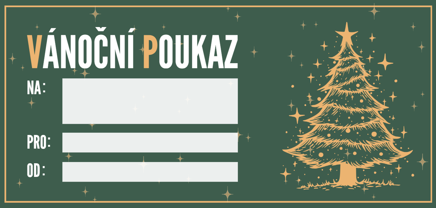vánoční poukaz vzor