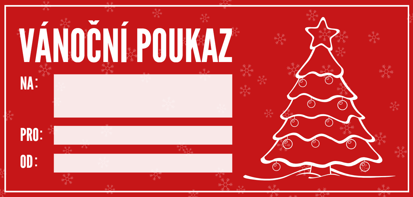 vánoční poukaz vzor