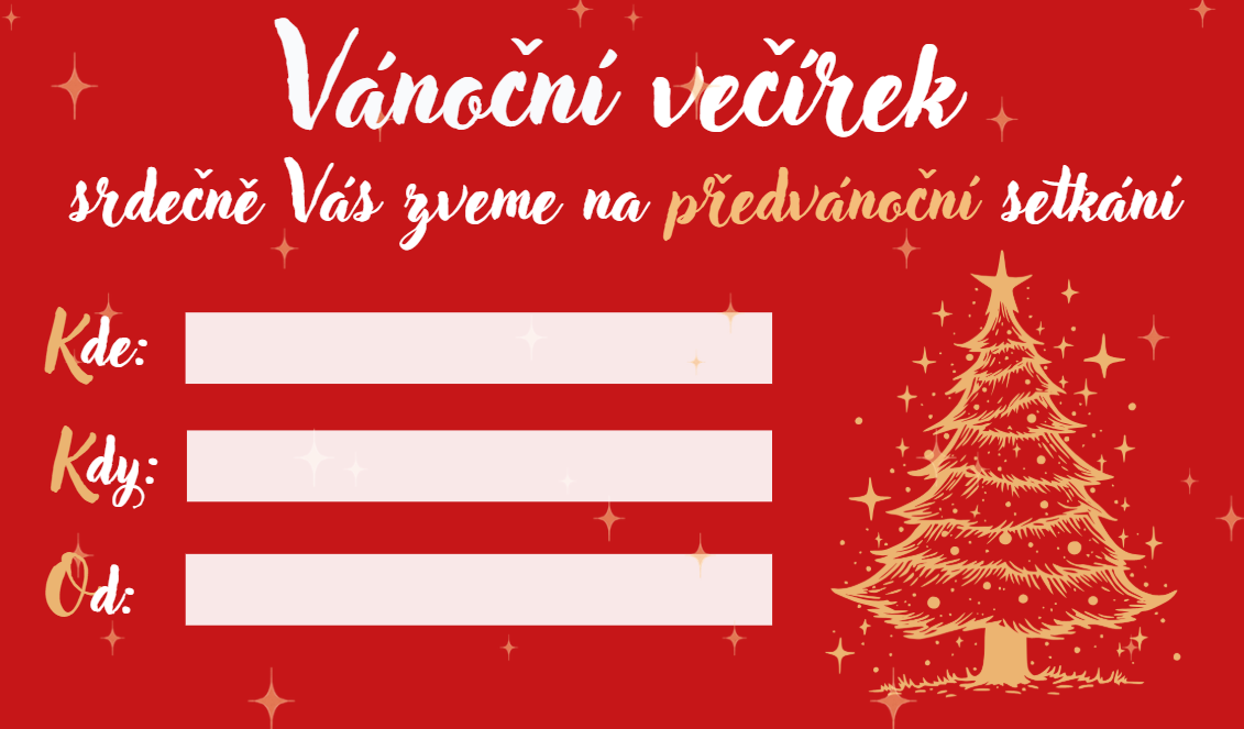 pozvánka na vánoční večírek vzor