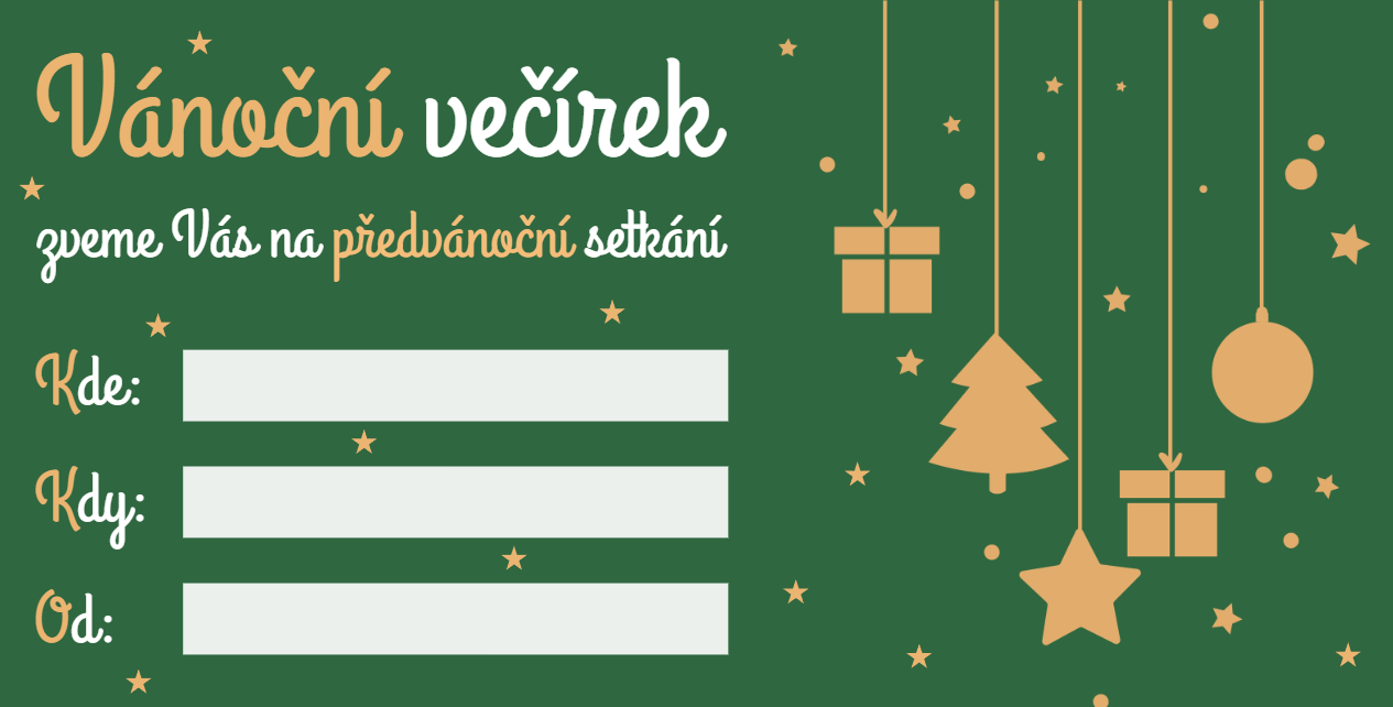 pozvánka na vánoční večírek vzor