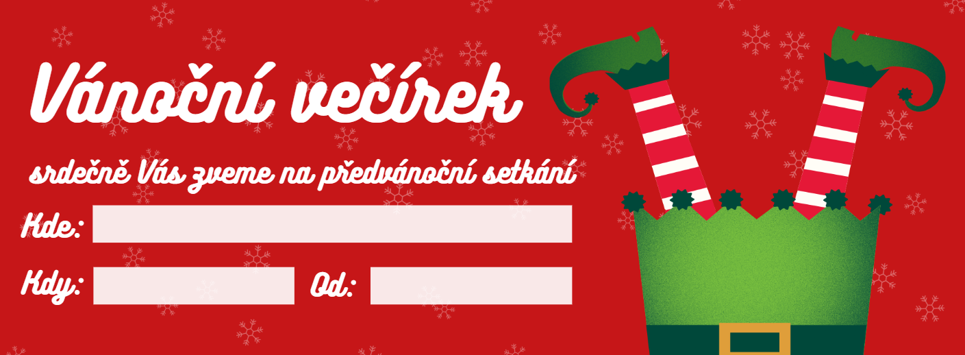 pozvánka na vánoční večírek vzor
