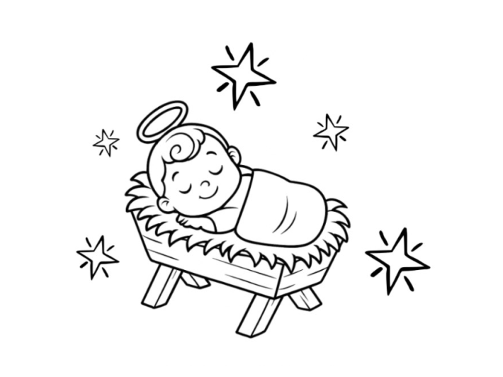 ježíšek omalovánky