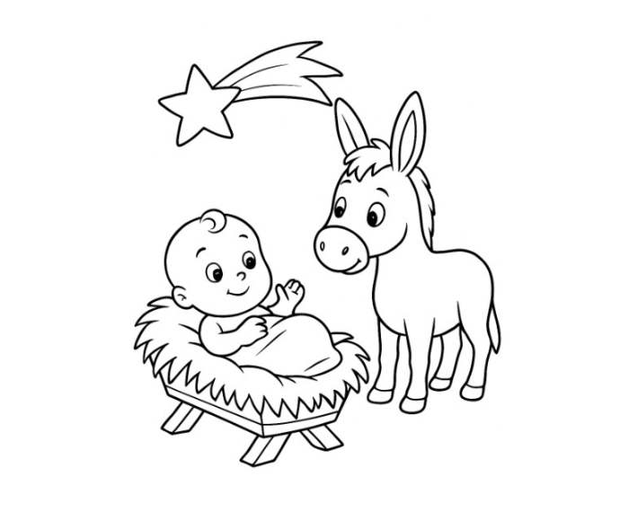 ježíšek omalovánky