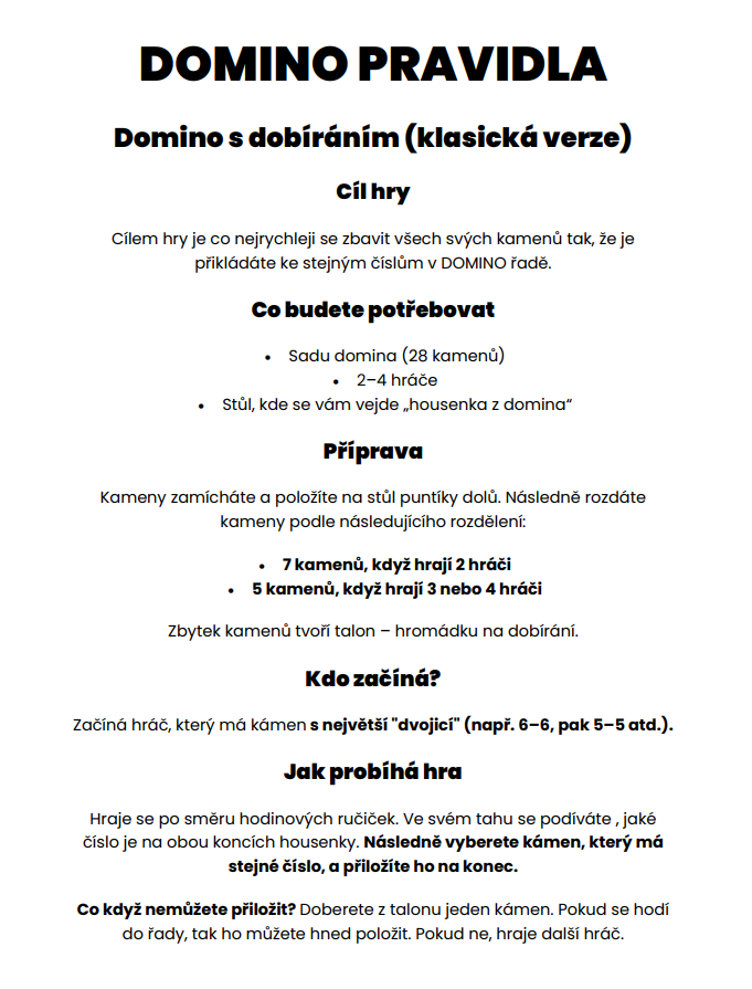 domino pravidla pdf