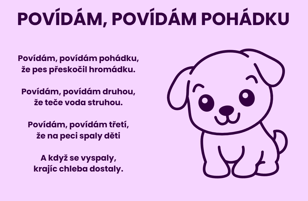 povídám povídám pohádku text