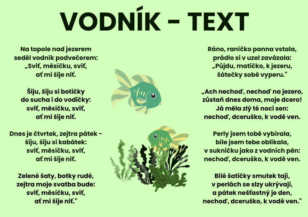 vodník kytice text