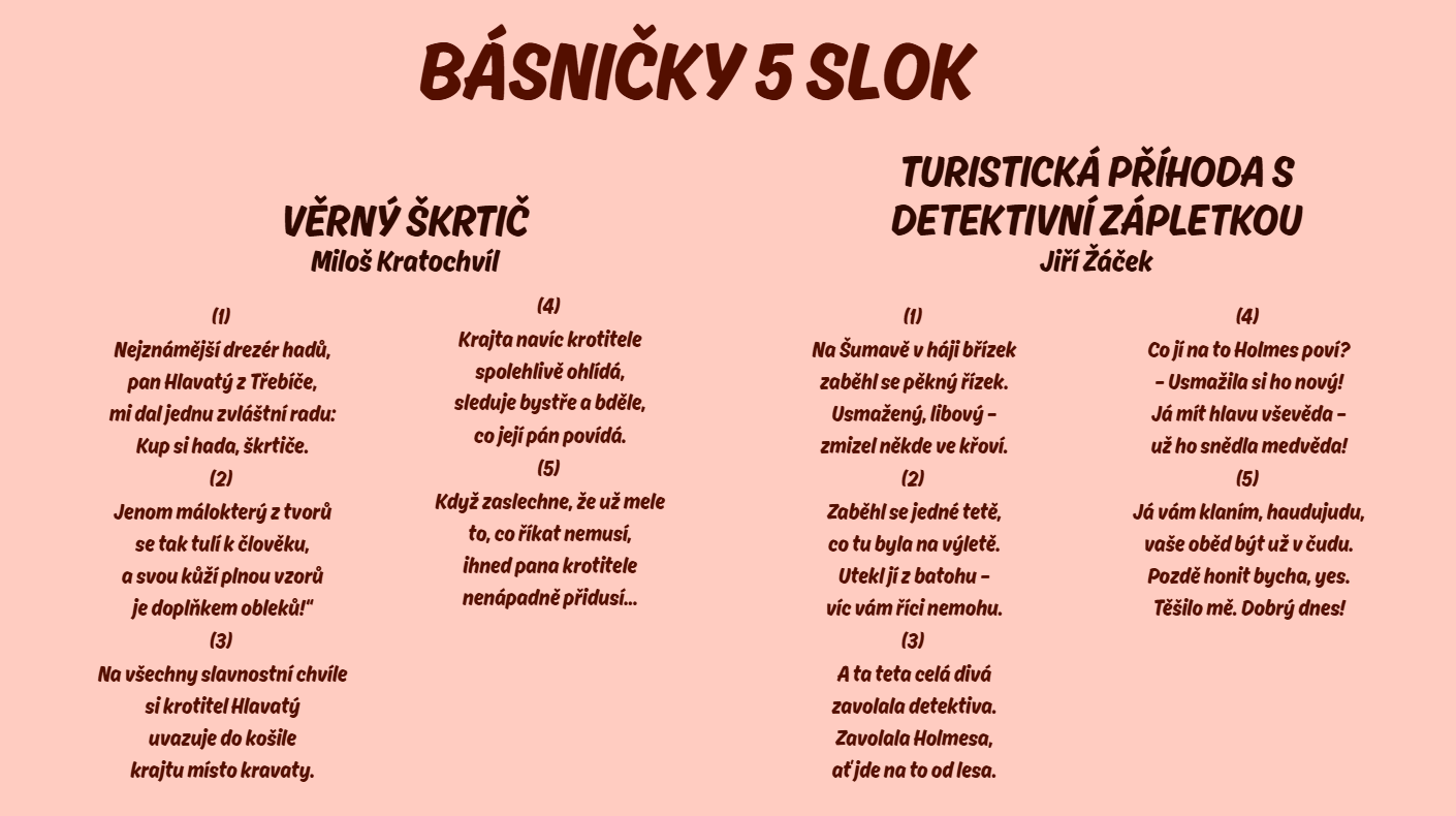 básničky 5 slok