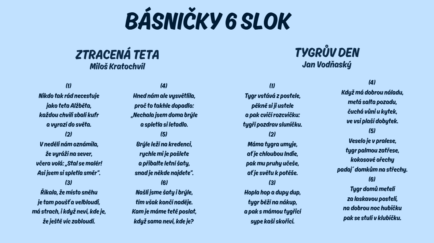 básničky 6 slok