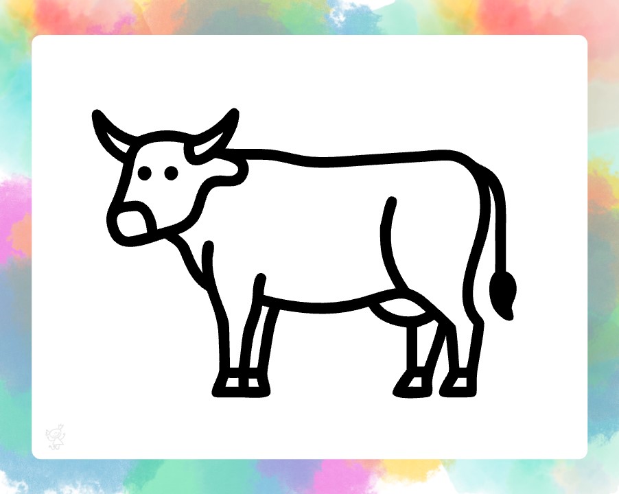 Kráva obrázek kreslený