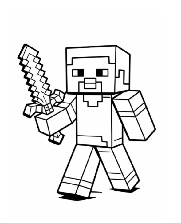 minecraft omalovánky