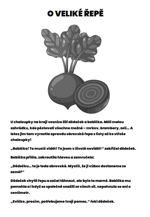 pohádka o veliké řepě text