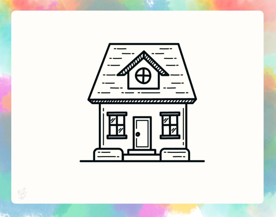 Domeček kreslený obrázek