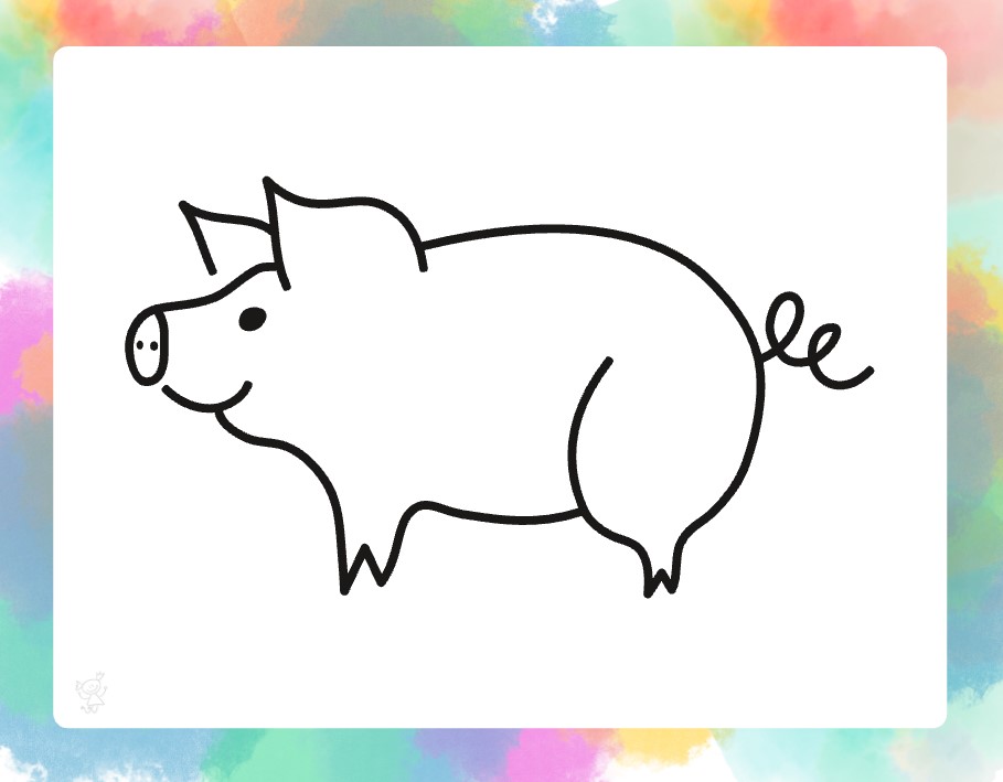 prase kreslené jednoduché