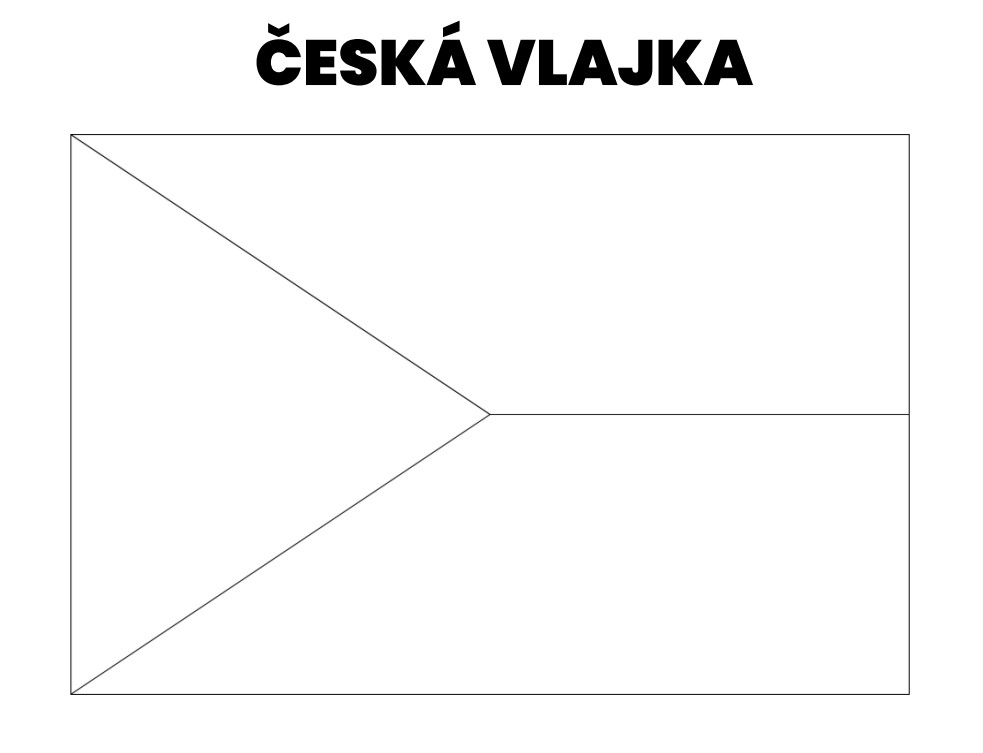 Česká vlajka omalovánka