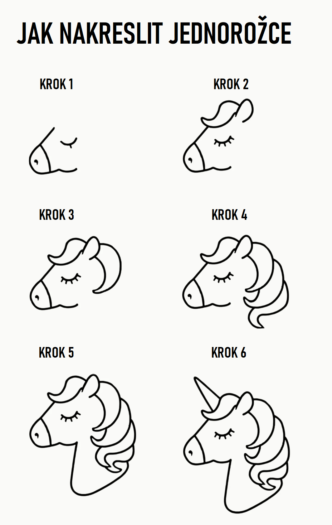 JAK NAKRESLIT JEDNOROŽCE