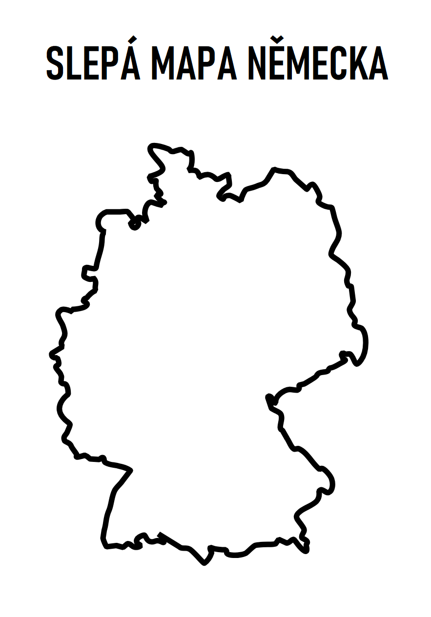 slepá mapa německa