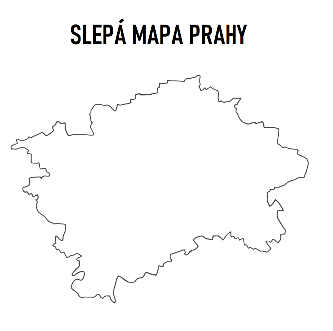 praha slepá mapa