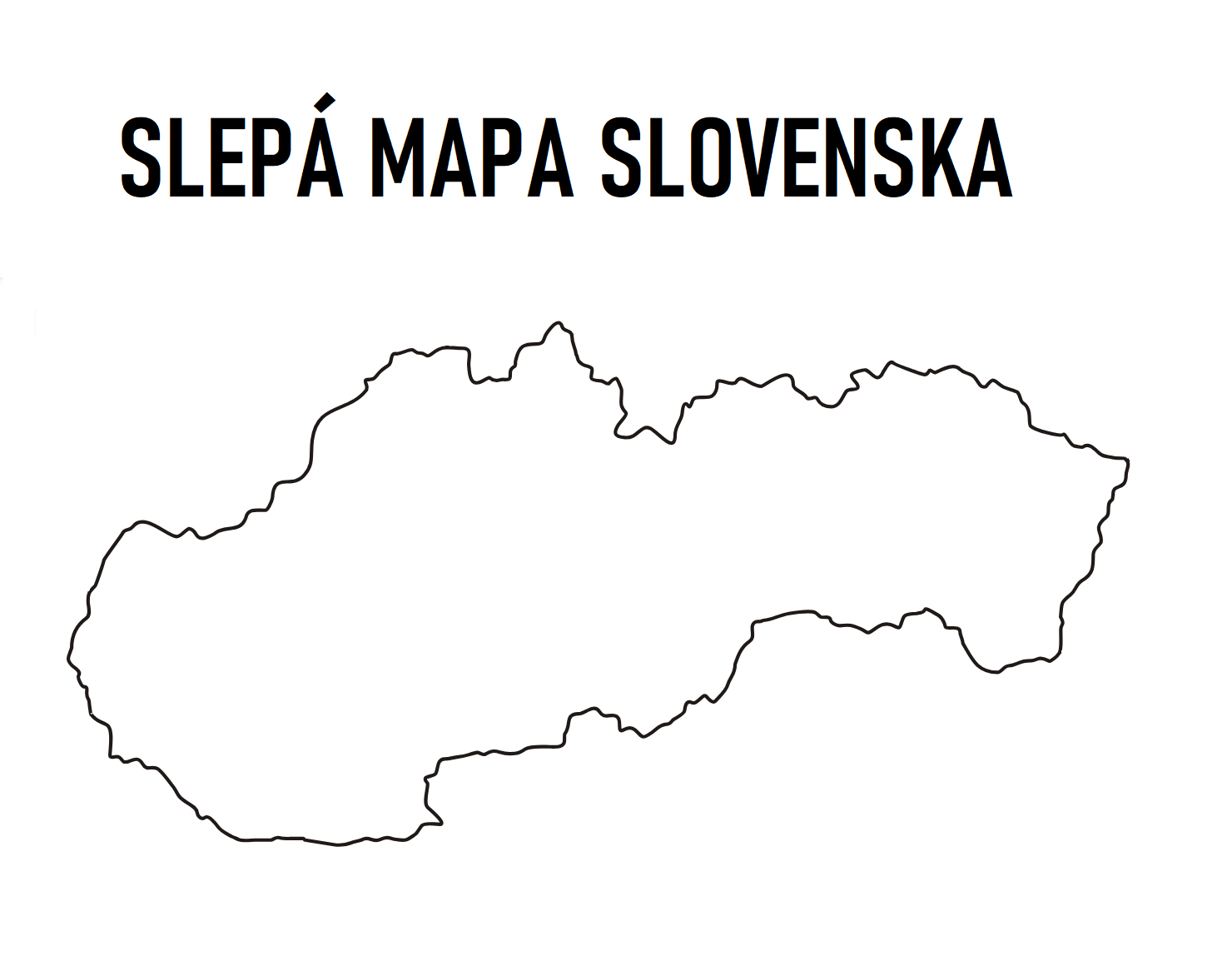 slepá mapa slovenska