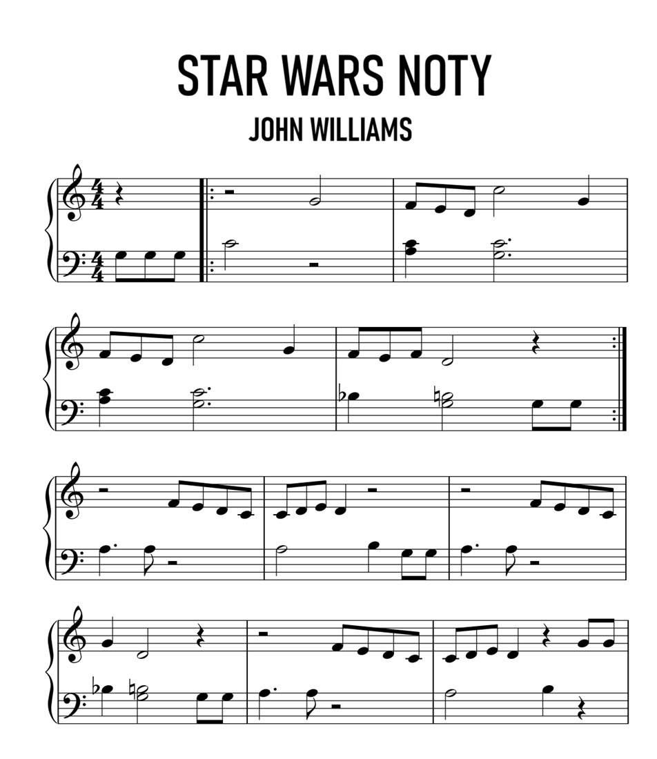star wars noty