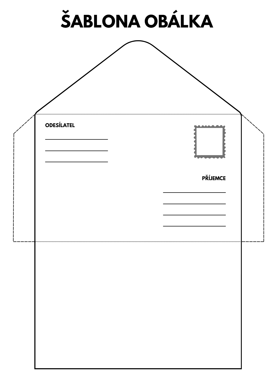 šablona na obálku