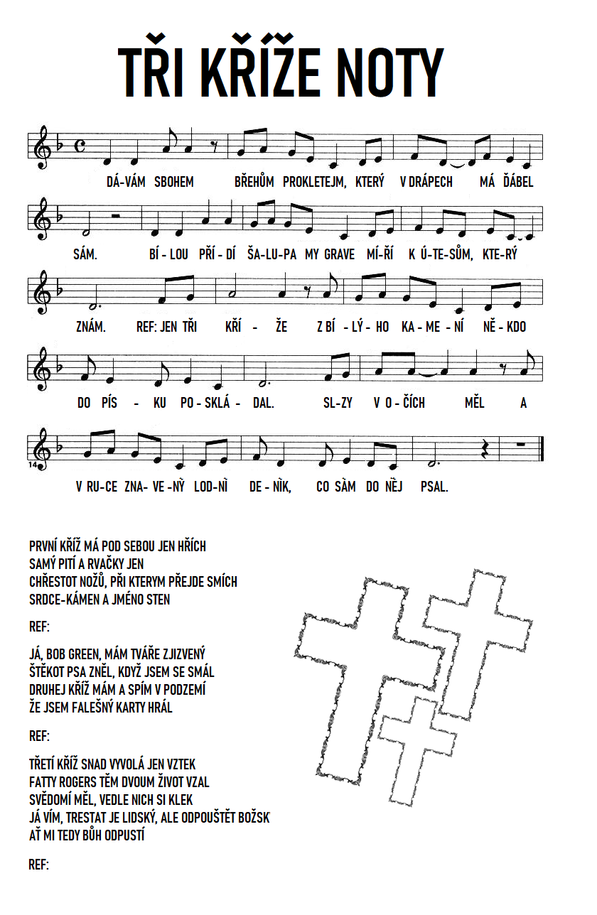 tři kříže noty