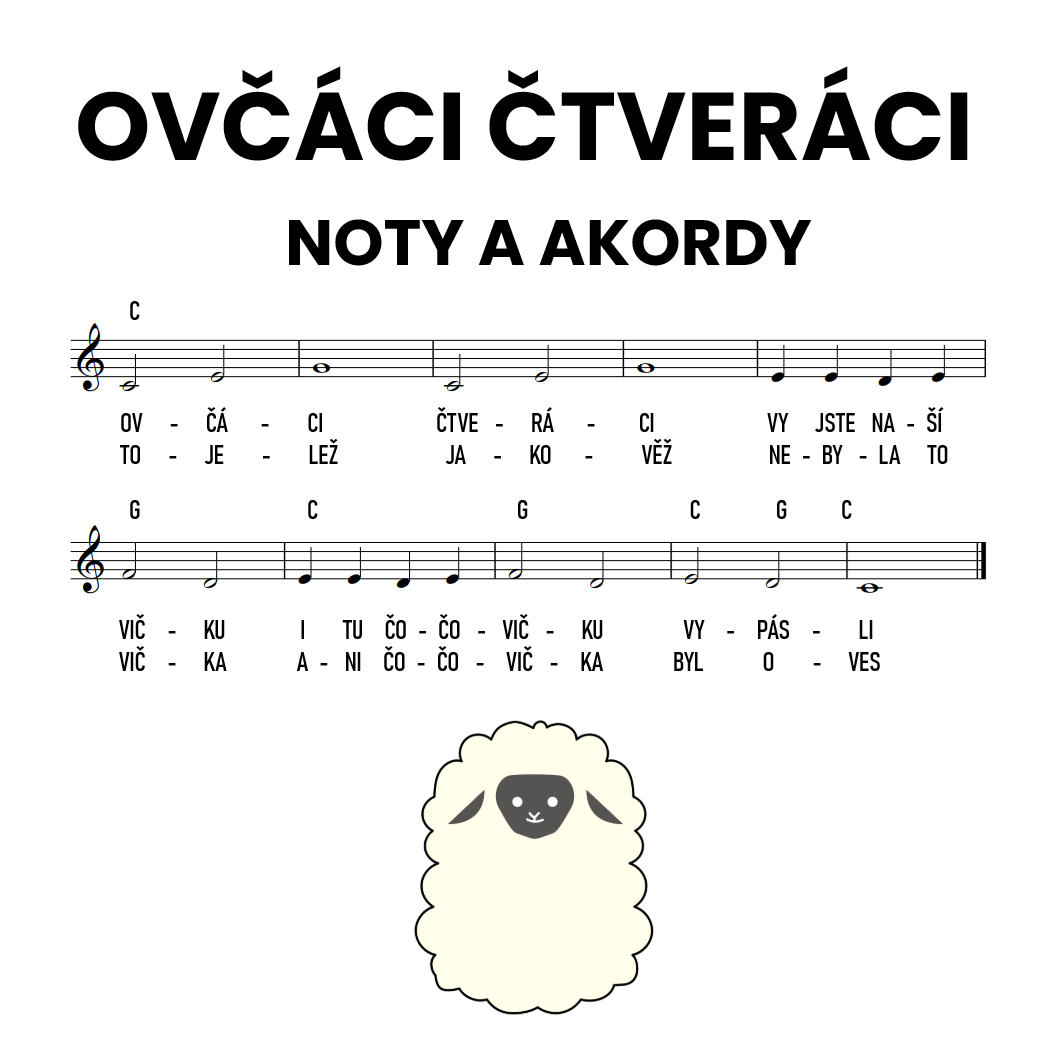ovčáci čtveráci noty a akordy