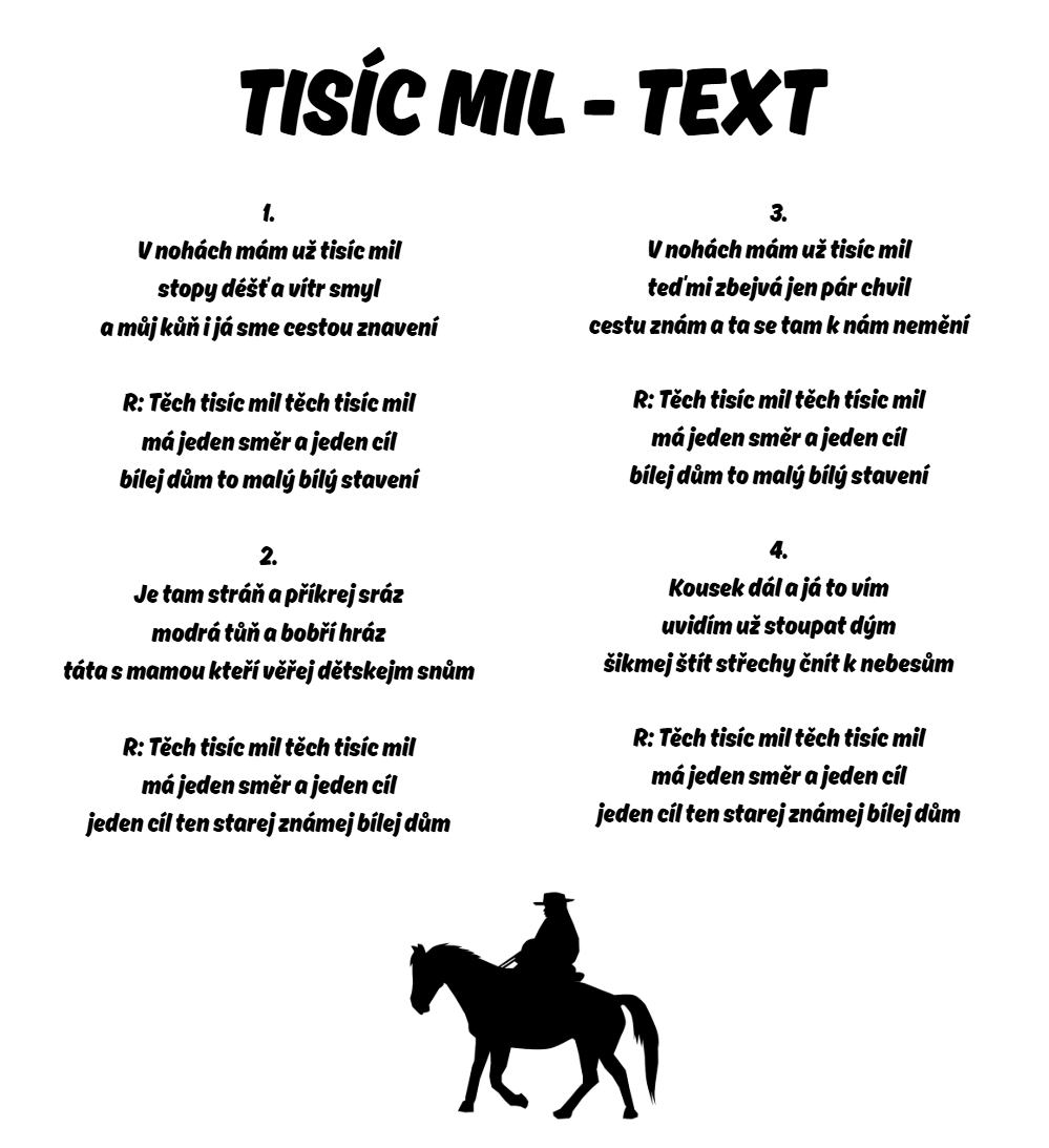 tisíc mil text