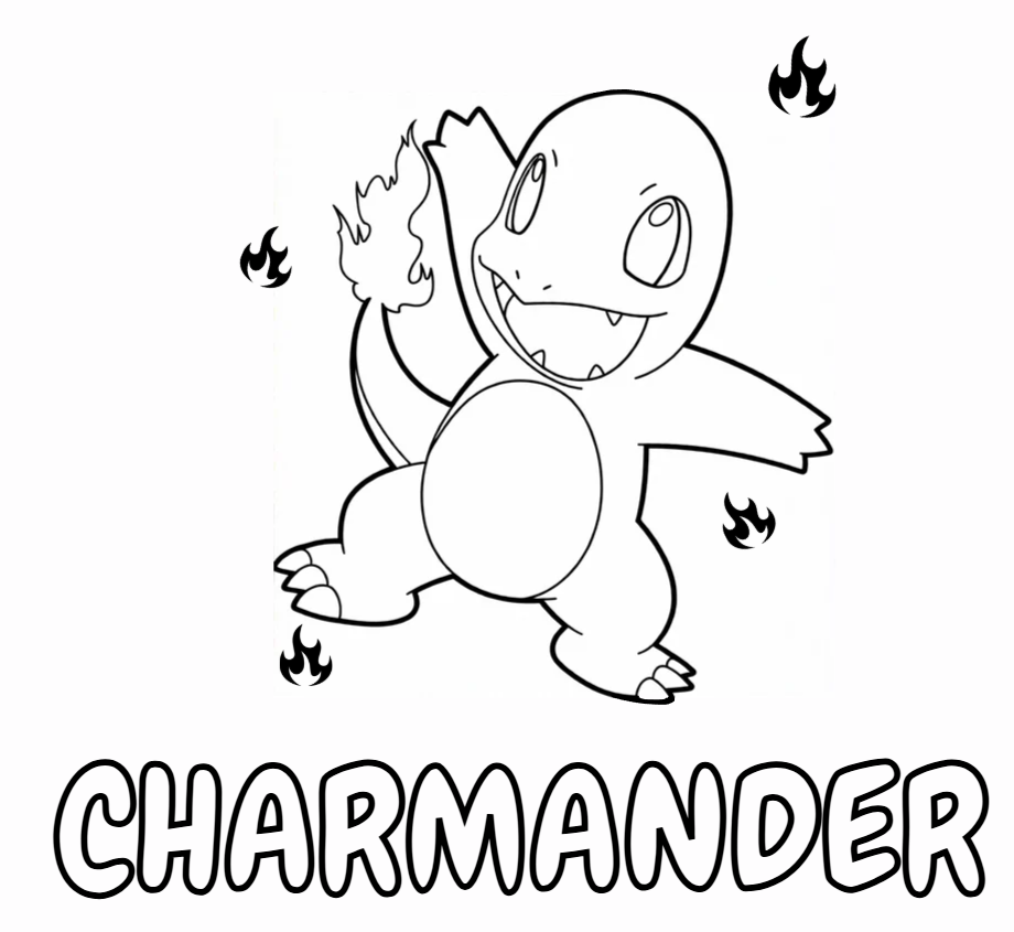 Pokemon omalovánky Charmander