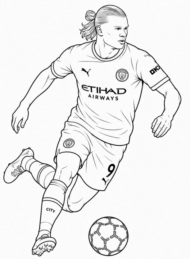 omalovánky fotbal - haaland
