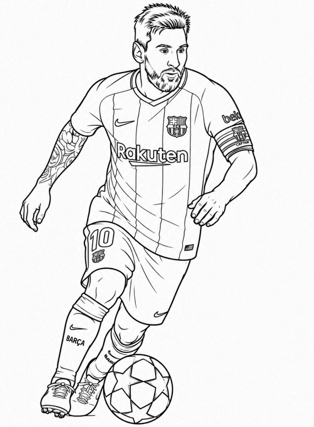 omalovánky fotbal - messi