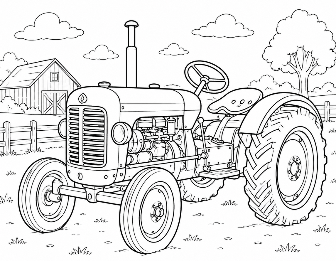 omalovánky traktor